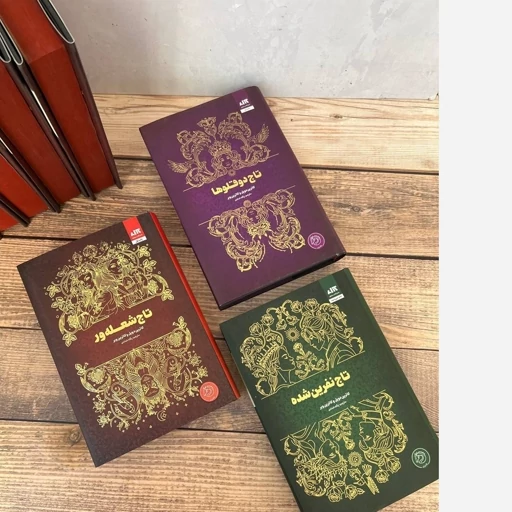2 خرید کتاب مجموعه 3 جلدی تاج دوقلوها نشر مجازی (تاج دوقلوها تاج نفرین شده و تاج شعله ور)